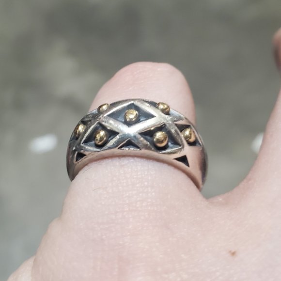 James Avery Silver and Gold Lattice Ring - Picture 12 of 12